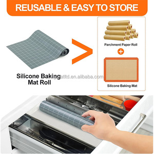 Venta de Fábrica: Tapete de Silicona y Fibra de Vidrio para Hornear, Lámina Antiadherente Reutilizable para Amasar y Repostería, Cortable a Medida, para Horno y Bandeja de Hornear - Product Image 2