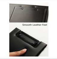 Vente en gros et sur mesure en cuir classeur sac de rangement de documents en cuir PU format A4 classeur accepter logo personnalisé 3-5 jours
