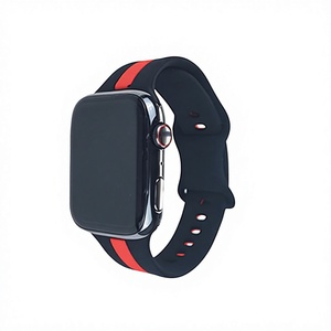 Correa de Reloj Deportiva de Silicona de Doble Color, Estilo Delgado, con Hebilla de Mariposa para Apple Watch, Disponible en Dorado, Oro Rosa y Color Miel - Product Image 1