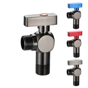 Válvula de Ángulo de Latón con Rosca Macho de 1/2 Pulgada, Cromada o Color Gunmetal, para Fontanería de Lavabos OEM - Product Image 3