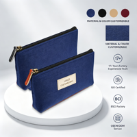 Portable grand feutre étudiants papeterie pochette fermeture éclair sac bureau papeterie organisateur Simple robuste école enfants stylo porte-crayon