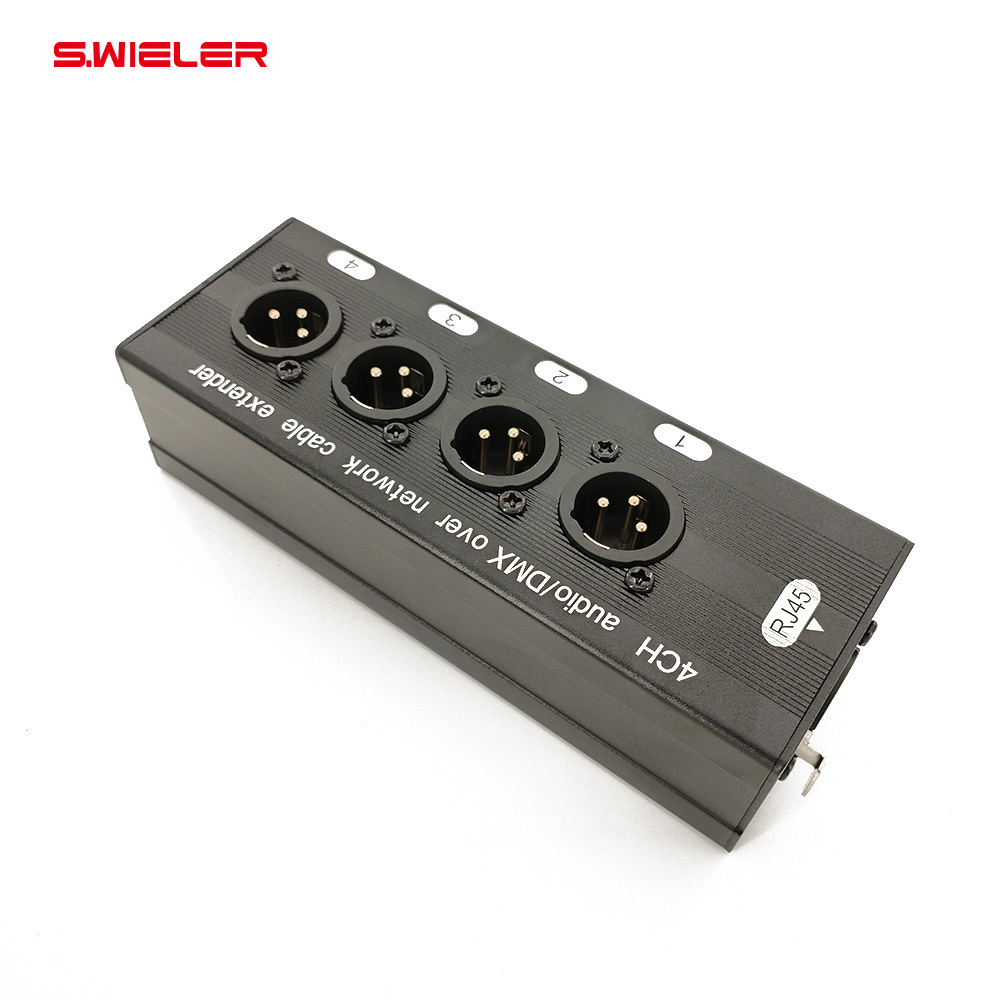 Negro 4 canales XLR macho