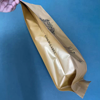 Sacs à soufflet latéral YSH en gros avec valve de dégazage thermoscellable, pochettes à fond carré brillantes laminées pour grains de café, pour fournisseurs de café