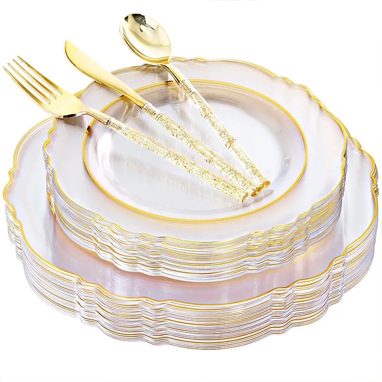 Set, Householdstereotype Accessories Custom Wedding Party Dinner Set Plastic Set Bohemian Dishes and Tablecorsetet Plastic 150