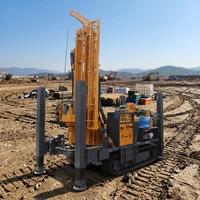 Foreuse pneumatique DTH robuste pour puits d'eau, capacité de forage de 300 m, machine de forage de puits d'eau sur chenilles, certifiée CE ISO, en promotion