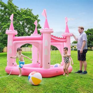 Castillo Inflable con Piscina de Agua, Venta al Por Mayor de Fábrica, Piscina de Juegos con Aspersor para Niños con Impresión Personalizada OEM - Product Image 1
