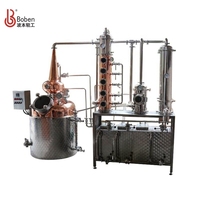 Machine de distillation d'alcool de 300l, équipement de filtre de Brandy, whisky et Gin, chaudière en cuivre
