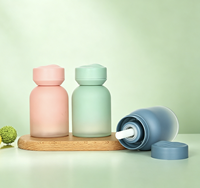 Bouteilles d'aromathérapie en verre dépoli de 120 ml, modèles phares en gros du fabricant, design dégradé de couleur pour diffuseur de voiture