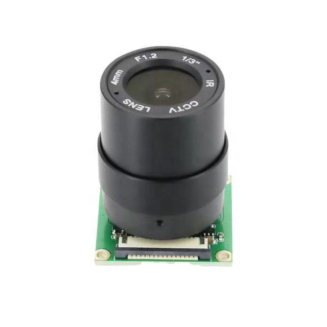OV5647 Camera Module with CS-Mount & Interchangeable Lenses 5MP Sensor 1/4" Format 65° FOV 1080p for Raspberry Pi 3B+/4B