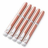 Stylo en acier inoxydable avec flacon en verre transparent, logo personnalisé, texture sablée