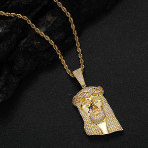 Кулон-подвеска в стиле хип-хоп с жемчугом и бриллиантами, модный тренд, американский рэп - Product Image 3