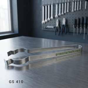 Pinzas de doble punta de acero de alta resistencia tipo flasco para fundición de joyas, para un manejo seguro de flascos calientes y uso en talleres de orfebrería | GS410 - Product Image 2