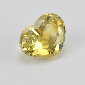 Saphir jaune naturel en forme de cœur, pierre précieuse facettée, pour la création de bijoux, 3 mm à 6 mm, certifiée, vente en gros - Product Image 2