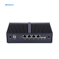 Router Qotom Q300G4 S05 con Software, 4 Puertos Gigabit LAN, Mini Computadora, Procesador Celeron/Core i3/i5 de 4ª/5ª Generación, Mini PC Firewall sin Ventilador