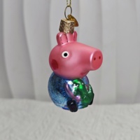 Décorations de Noël Peppa Pig de haute qualité avec fruits soufflés, idéales pour les décorations artisanales sur les sapins de Noël