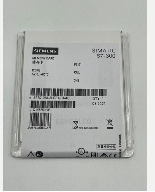 6ES7953-8LG31-0AA0 S7 MMC 1MB Memory Card PLC