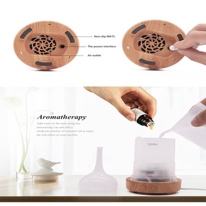 Humidificador Ultrasónico de Vidrio Guangdong de 100 ml, Difusor de Aromaterapia para Uso Doméstico y Comercial, Blanco, Negro, con Acabado de Madera - Product Image 5