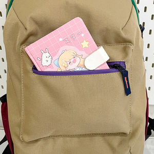 กระเป๋าเป้แฟชั่นลำลองพร้อมดีไซน์การจับคู่สีที่หลากหลาย กระเป๋านักเรียนทันสมัย กระเป๋านักเรียนเรียบง่ายสำหรับเยาวชนและวัยรุ่น - Product Image 6