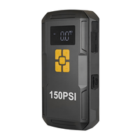 SUNGPO Démarreur de voiture sans fil 150 PSI avec compresseur d'air LCD 4000 mAh pour gonflage de pneus de moto et vélo, recharge Type-C