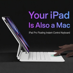 Étui <span class=keywords><strong>clavier</strong></span> magnétique pour <span class=keywords><strong>iPad</strong></span> Air 10.9 et <span class=keywords><strong>iPad</strong></span> <span class=keywords><strong>Pro</strong></span> 11/12.9 pouces, ultra fin, ABS + cuir, pavé tactile - Product Image 3