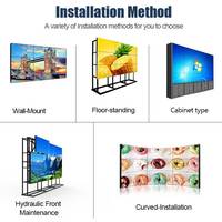 Pantalla de vídeo hd de 46 49 55 pulgadas para interior, pantalla grande para publicidad, 2x2x4, 3x3, 3x4, lcd, vídeo de pared con software de control