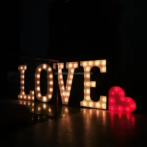 Iangel-letras luminosas LED personalizadas, letras de marcado 3D de plástico Acrílico