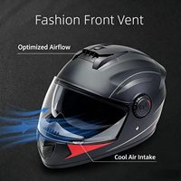 Casque intégral modulaire rabattable à double visière, design géométrique, ventilation avant/latérale, matériau ABS pour la route et le dual sport