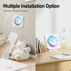 Micocious Xách Tay Cho Nhà CD Âm Nhạc Máy Nghe Nhạc Điều Khiển Từ Xa LED Hiển Thị Hẹn Giờ-Được Xây Dựng-Trong Loa FM Radio/Vcd Trắng - Product Image 3