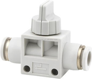 Vanne d'arrêt manuelle HVFF, connecteur rapide à poussoir, raccord de tuyau pour compresseur d'air et d'eau, 4mm 6mm 8mm 10mm 12mm - Product Image 4