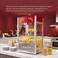 Nouvelle machine à popcorn commerciale haute performance |   Petite machine à pop-corn électrique automatique pour restaurant, cinéma et KTV