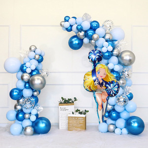 Cymylar, grandes <span class=keywords><strong>globos</strong></span> de porristas, película de aluminio, figuras humanas en forma de dibujos animados, fiesta temática de porristas, reunión deportiva - Product Image 4