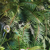 Décoration de jardin d'extérieur pour la maison, arbres artificiels en plastique écologique résistants aux UV, panneau mural en herbe artificielle