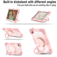 Étui de protection antichoc pour Samsung Tab A9 avec support rotatif à 360°, coque robuste pour enfants, idéal pour les voyages