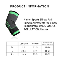 Protège-coude en nylon pour le sport Protège-coude de soutien à la compression
