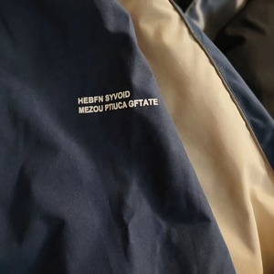 Куртка в стиле хип-хоп для мужчин и женщин, ветровка контрастных цветов в стиле пэчворк, Модная тонкая Свободная куртка для колледжа, весна-осень - Product Image 4