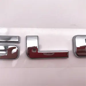 Letras 3d de plástico cromado para carro, acessórios logotipo de carro adesivo de emblema