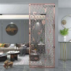 Stainless Steel <b>Screen</b> Room Divider Metal Decorative <b>Partition</b> Wall for Hotel Home Living Room Decoration - Product Image 6