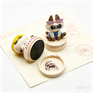 Customized PVC Silicone Soft Rubber Cartoon Anime IP <b>Cute</b> Kawaii Character <b>Doll</b> Stamp Figures Stampers Figurine Stamps - Product Image 1