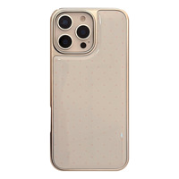 Coque de téléphone antichoc en PC électroplaqué à pois girly pour iPhone 17 16 15 Pro Max 14 13 12 – Housse de protection antichoc
