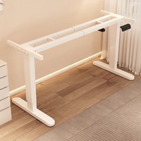 Kit de levage de bureau électrique léger avec colonne manuelle, cadre de support de table réglable pour une mise à niveau domestique simple