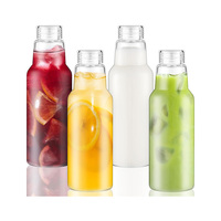 Nouveaux produits Borosilicate 500ml 750ml 1000ml Bouteilles d'eau en verre pour jus de vin-Bouteille à boire en verre durable