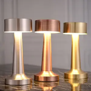 Dumbbell Led Desk Lamp USB Recarregável Touch Bar Restaurante Desktop Night Light Metal Decoração Desk Light