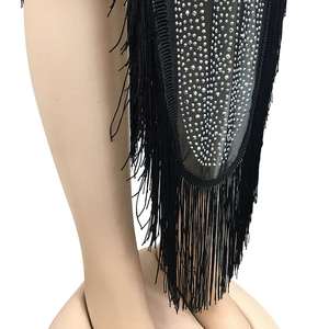 Ensemble deux pièces de luxe de marque célèbre, brodé, pour soirée, club, mode, sexy, soirée en boîte de nuit - Product Image 6