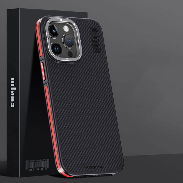 For Aramid Fiber TPU TPE Phone Case for 15/14/13/12 Pro Max Frosted Matte Back Magnetic Luxury Design Custom Logo