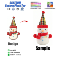 Bonhomme de neige de Noël personnalisé, jouet en peluche mignon pour les fêtes de Noël, décoration de chambre en peluche, vente en gros OEM ODM