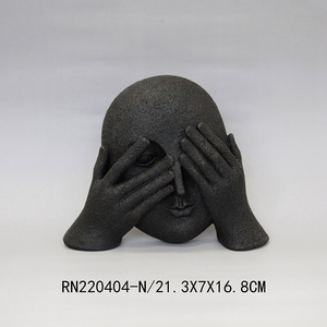 All'ingrosso decorazione <span class=keywords><strong>di</strong></span> Halloween <span class=keywords><strong>arte</strong></span> regali decorazioni statua pensatore non <span class=keywords><strong>vedere</strong></span> il male non sentire nessun male parlare male astratta faccia ornamento - Product Image 6