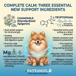 Friandises calmantes pour chiens, complément pour petites races, soulagement de l'anxiété, L-Théanine, racine de valériane, 180g, fabrication GMP, OEM personnalisé - Product Image 4