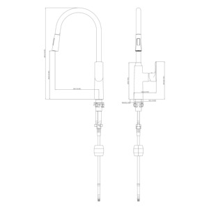 d'évier de <span class=keywords><strong>cuisine</strong></span> à levier unique en acier inoxydable, pré-rincés en acier inoxydable, robinet de <span class=keywords><strong>cuisine</strong></span> à <span class=keywords><strong>suspension</strong></span> unique - Product Image 5