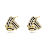 ICEBELA 2026 Nouveauté Boucles d'oreilles pour femmes Bijoux Femme Argent sterling 925 Plaqué or Zircon Boucles d'oreilles triangulaires délicates pour filles