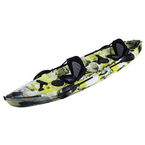 Kayak pour trois personnes 3.1 4m, kayak de pêche double, utilisation en rivière et en lac, multifonctionnel avec pagaie - Product Image 3